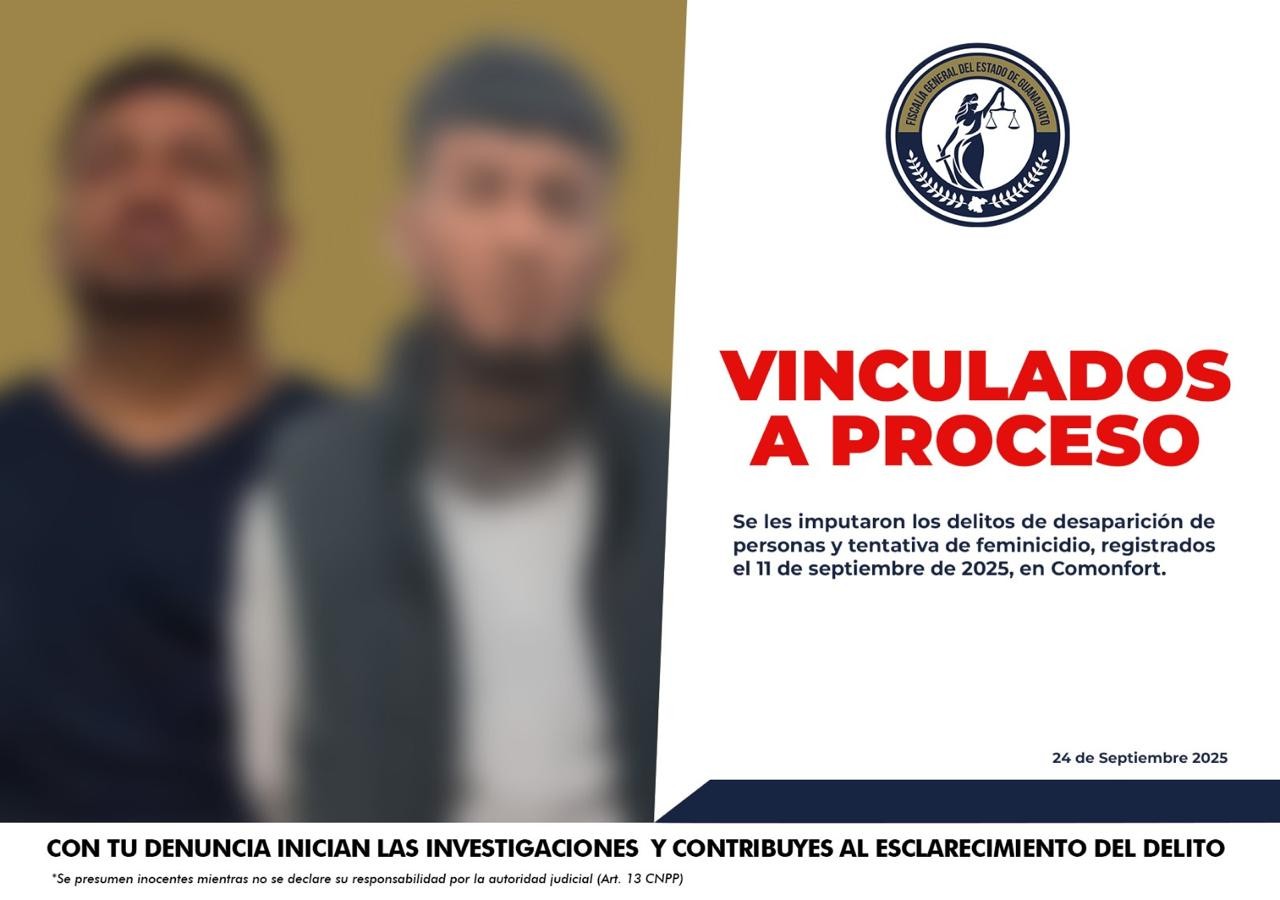 ¡A prisión! Caen acusados de desaparición y tentativa de feminicidio en Comonfort