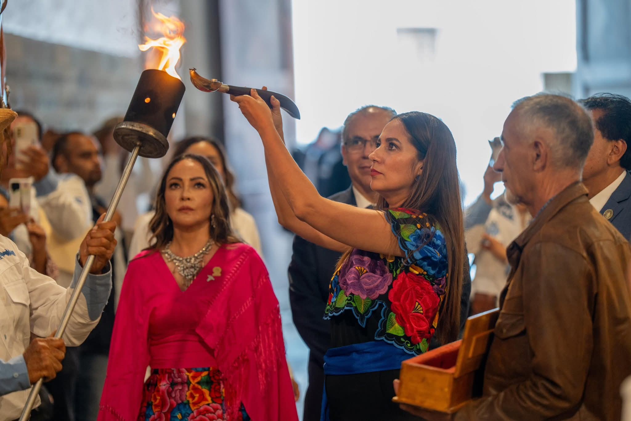 Libia Dennise renueva el Fuego Simbólico de la Libertad y el compromiso con Guanajuato