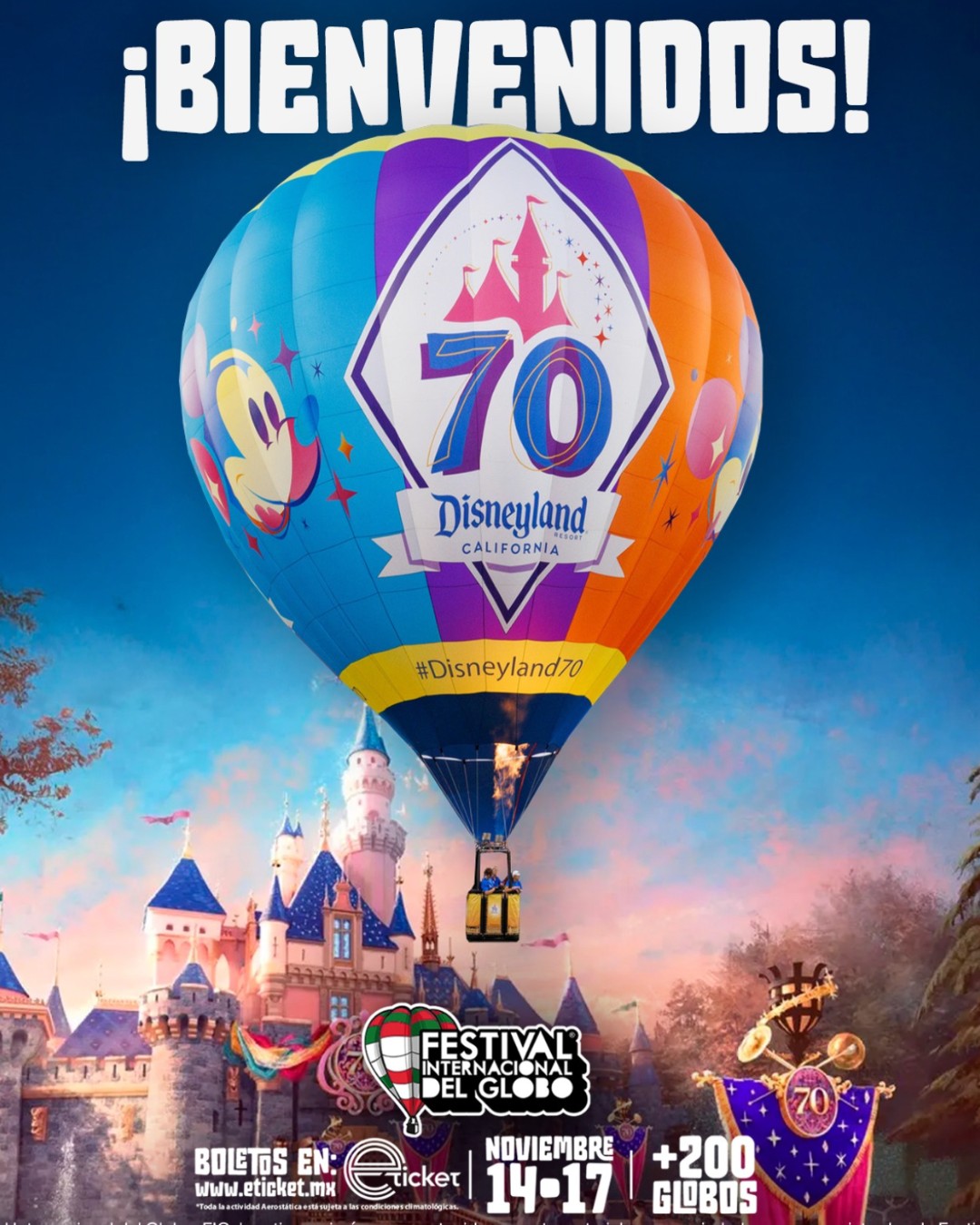 Este es el Gobo de Mickey y Minnie que podrás ver en el Festival Internacional del Globo