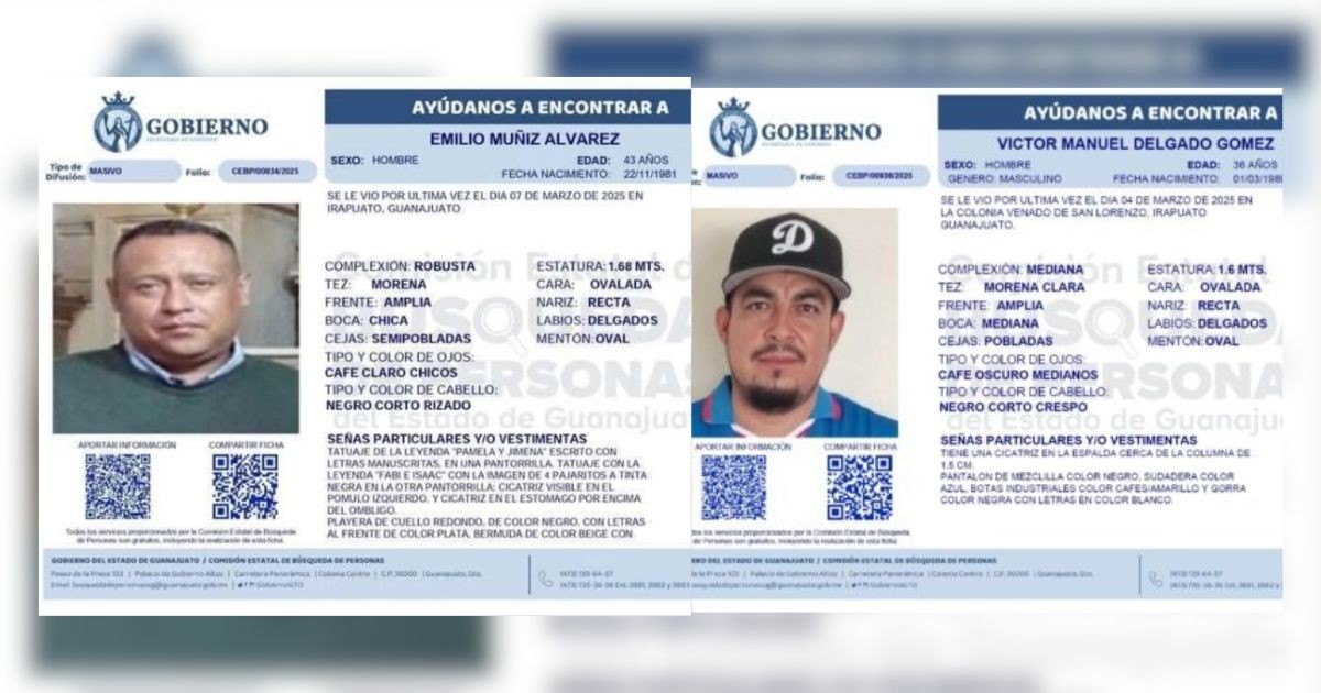 Identifican a dos de los seis cuerpos hallados en Molina de Santa Ana: eran buscados en Irapuato
