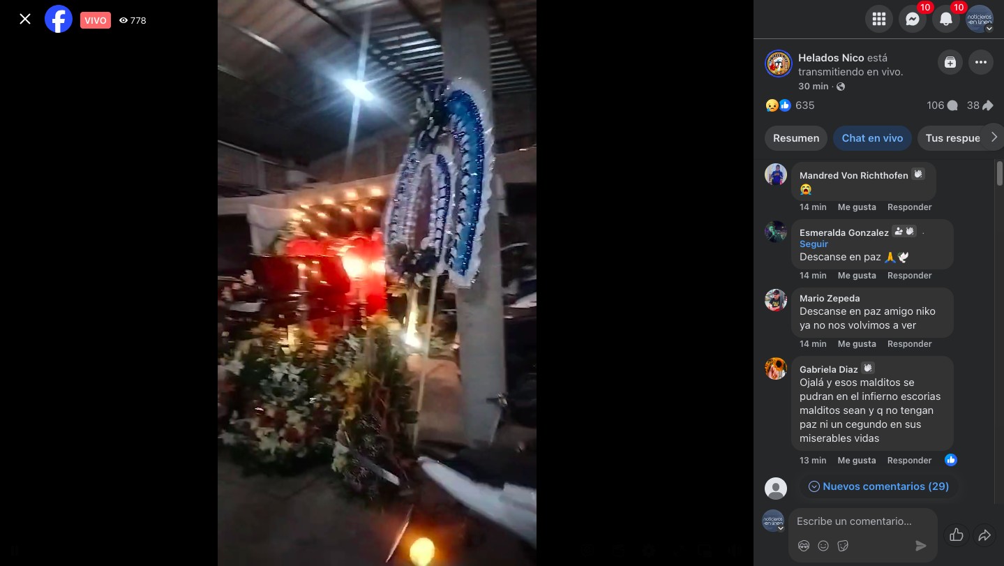 Transmiten en vivo el velorio de Don Nico, el heladero activista asesinado en Salvatierra Transmiten en vivo el velorio de Don Nico, el heladero activista asesinado en Salvatierra
