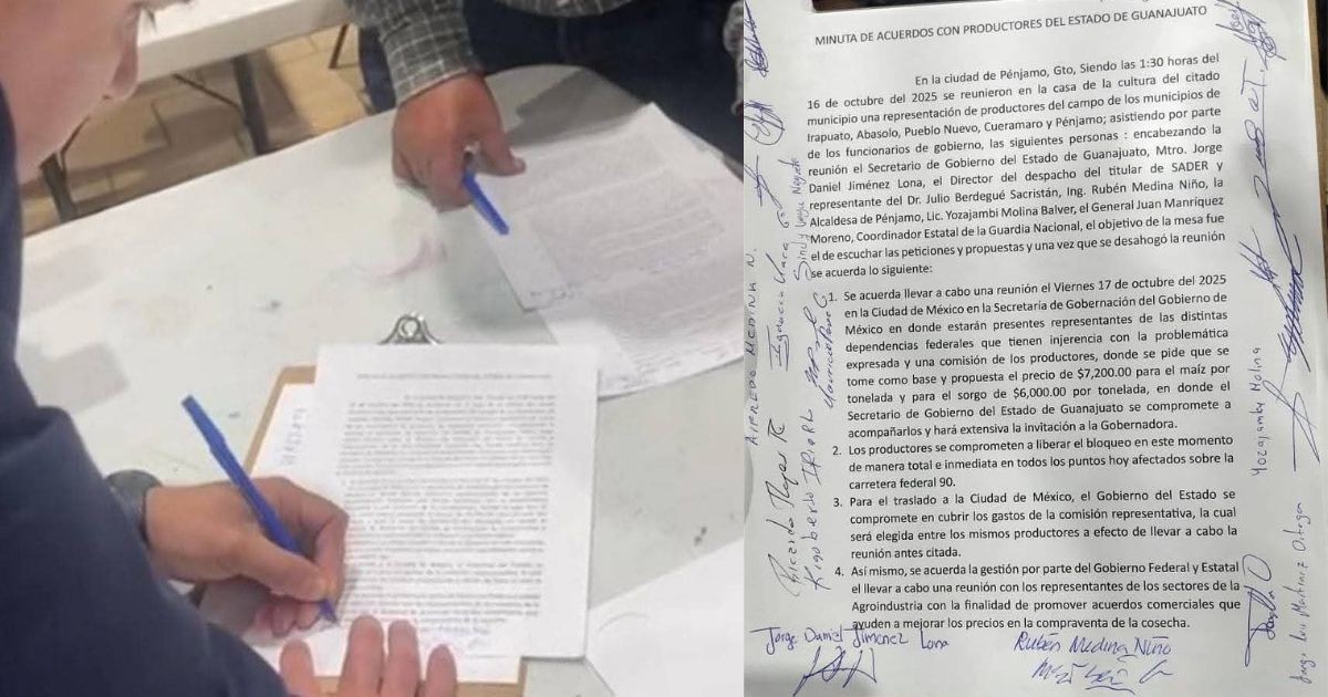 Productores liberan carreteras de Guanajuato tras lograr acuerdos con el Gobierno