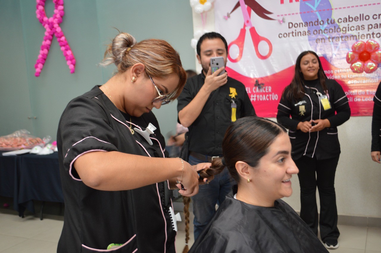 Cabello con causa: más de 30 donaciones en emotivo Trenzatón en León