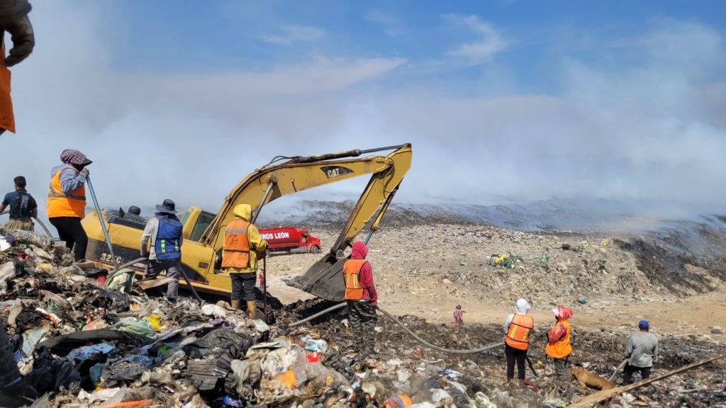 Secretaría de Agua y Medio Ambiente brinda apoyo a relleno sanitario de Guanajuato Capital