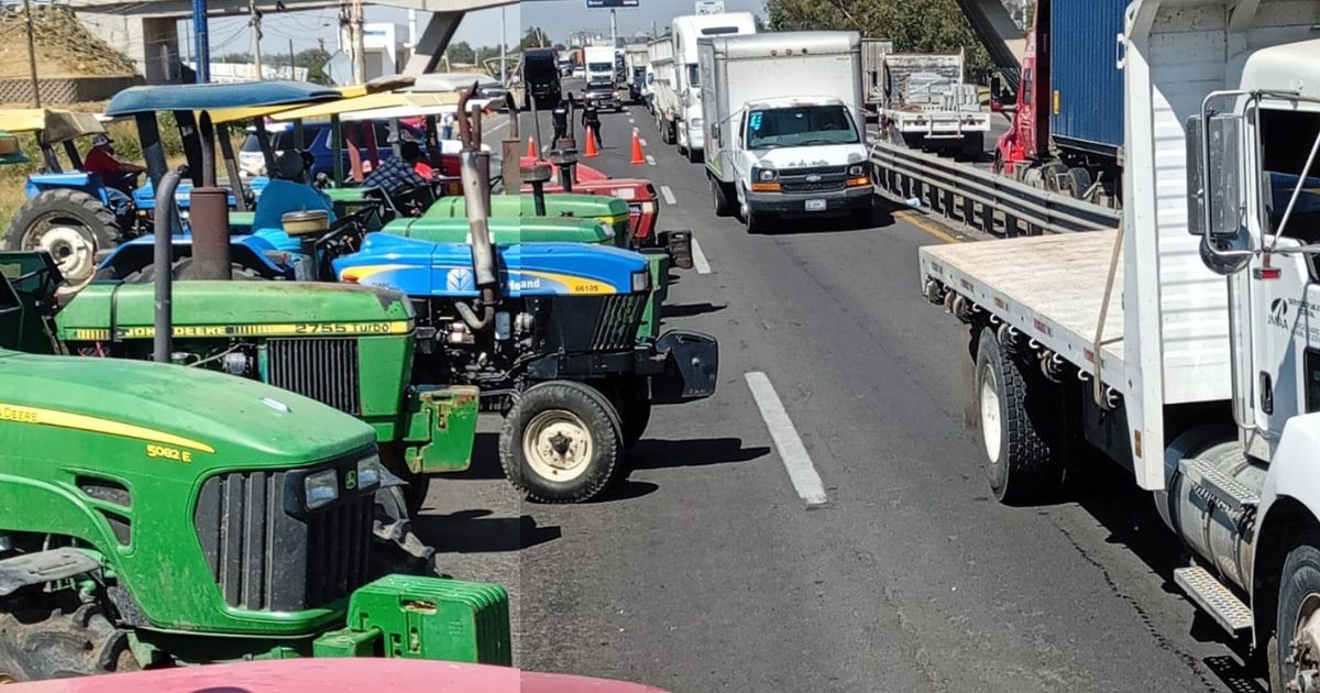 Agricultores de Guanajuato abren un carril en la carretera León-Silao