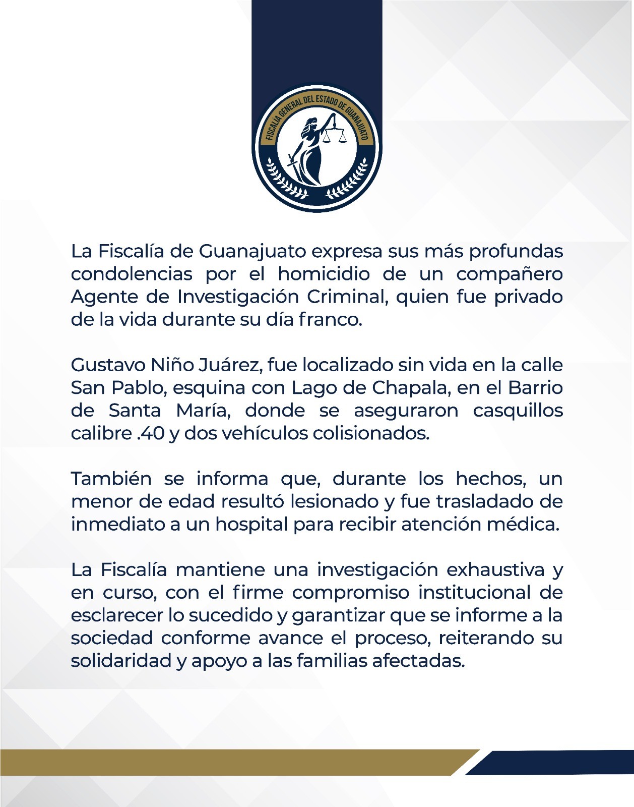 Asesinan a agente de la Fiscalía de Guanajuato en Yuriria; menor de 14 años resulta herido