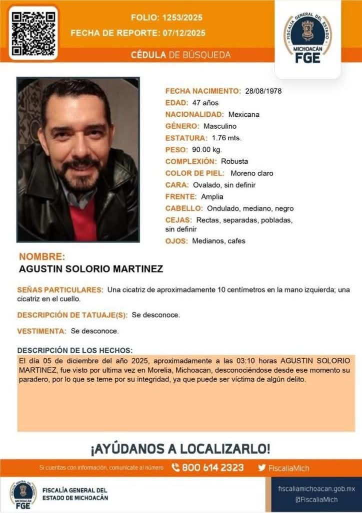Encuentran en Guanajuato el cuerpo de Agustín Solorio, dirigente del PT buscado en Michoacán