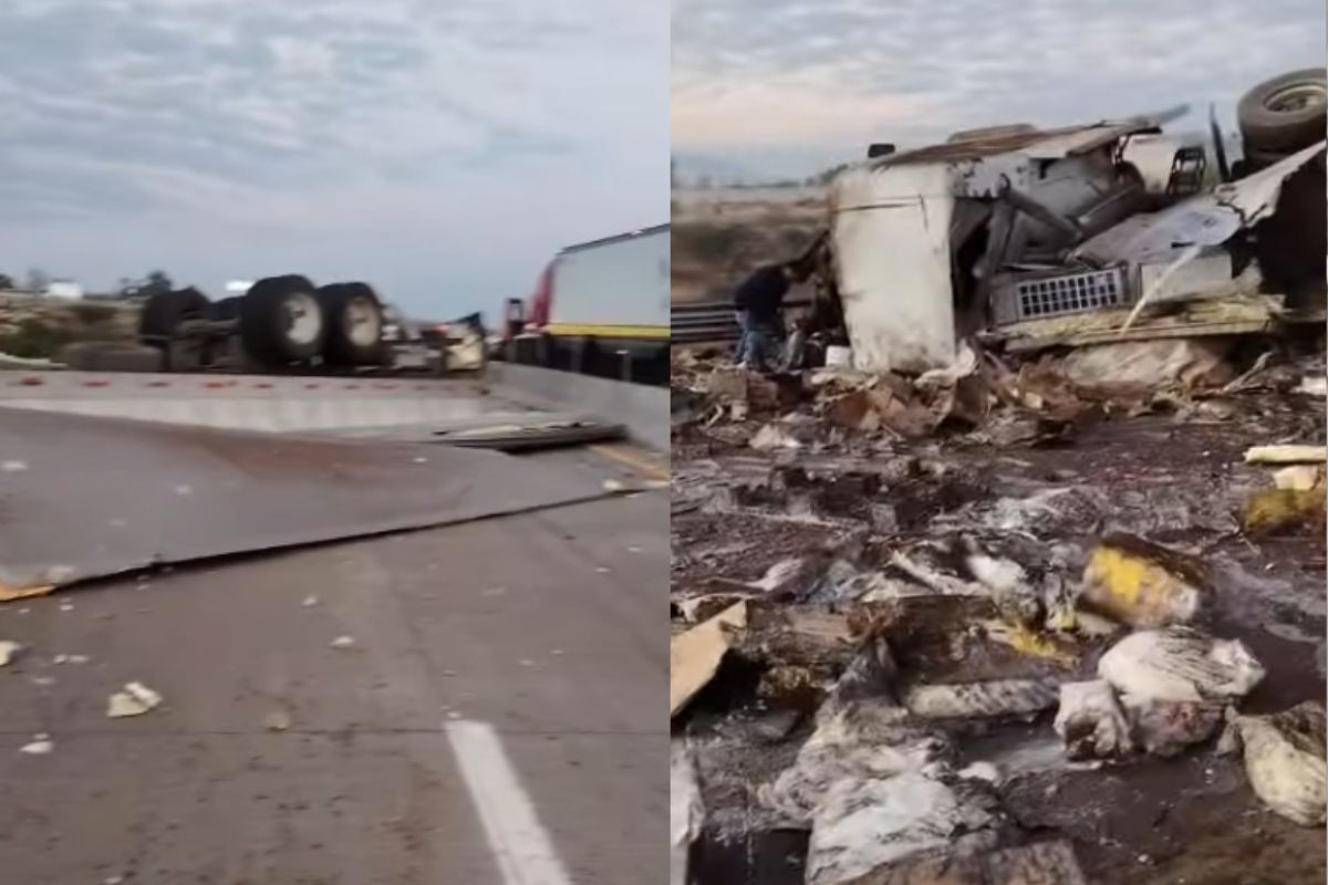 Tractocamión provoca grave accidente en el Macrolibramiento de Querétaro