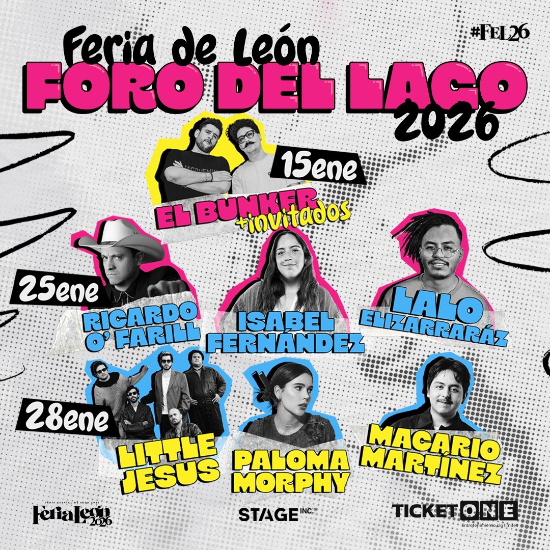 Stand up y música en vivo: así será el cartel del Foro del Lago en la Feria de León 2026 Stand up y música en vivo: así será el cartel del Foro del Lago en la Feria de León 2026