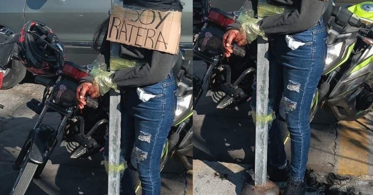 “Soy ratera”: mujer acusada de robo es golpeada y amarrada a un poste en Celaya