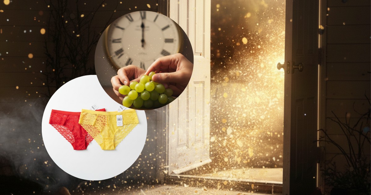 Ropa interior de colores, barrer la casa y las 12 uvas: estos son algunos rituales de Año Nuevo y su significado