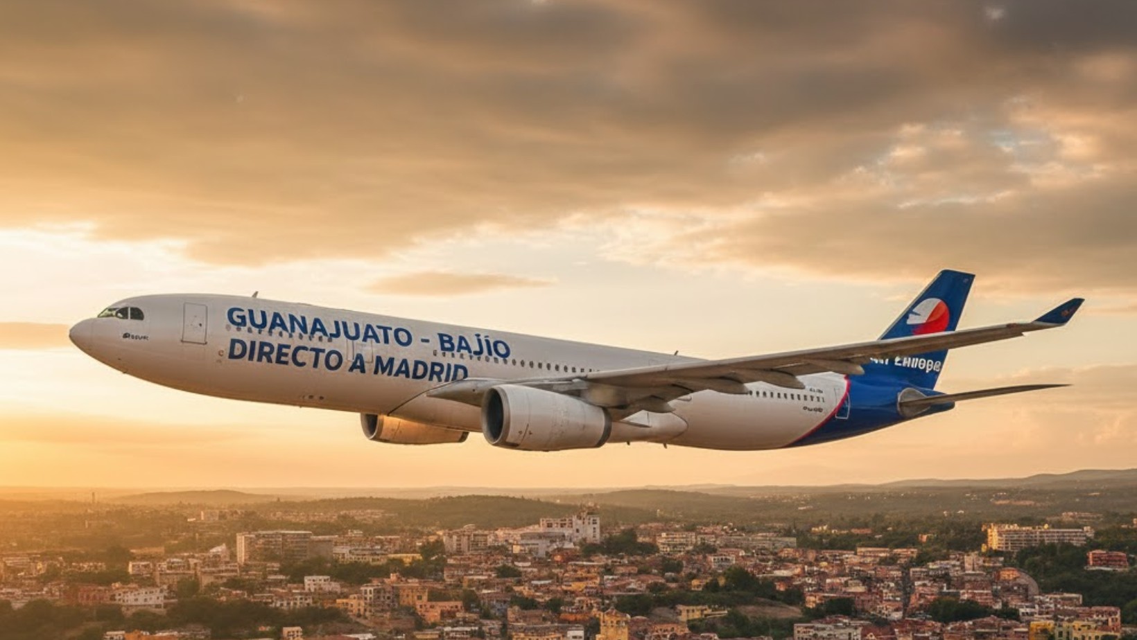 Confirman nueva ruta aérea Bajío–Madrid con vuelo directo desde Guanajuato