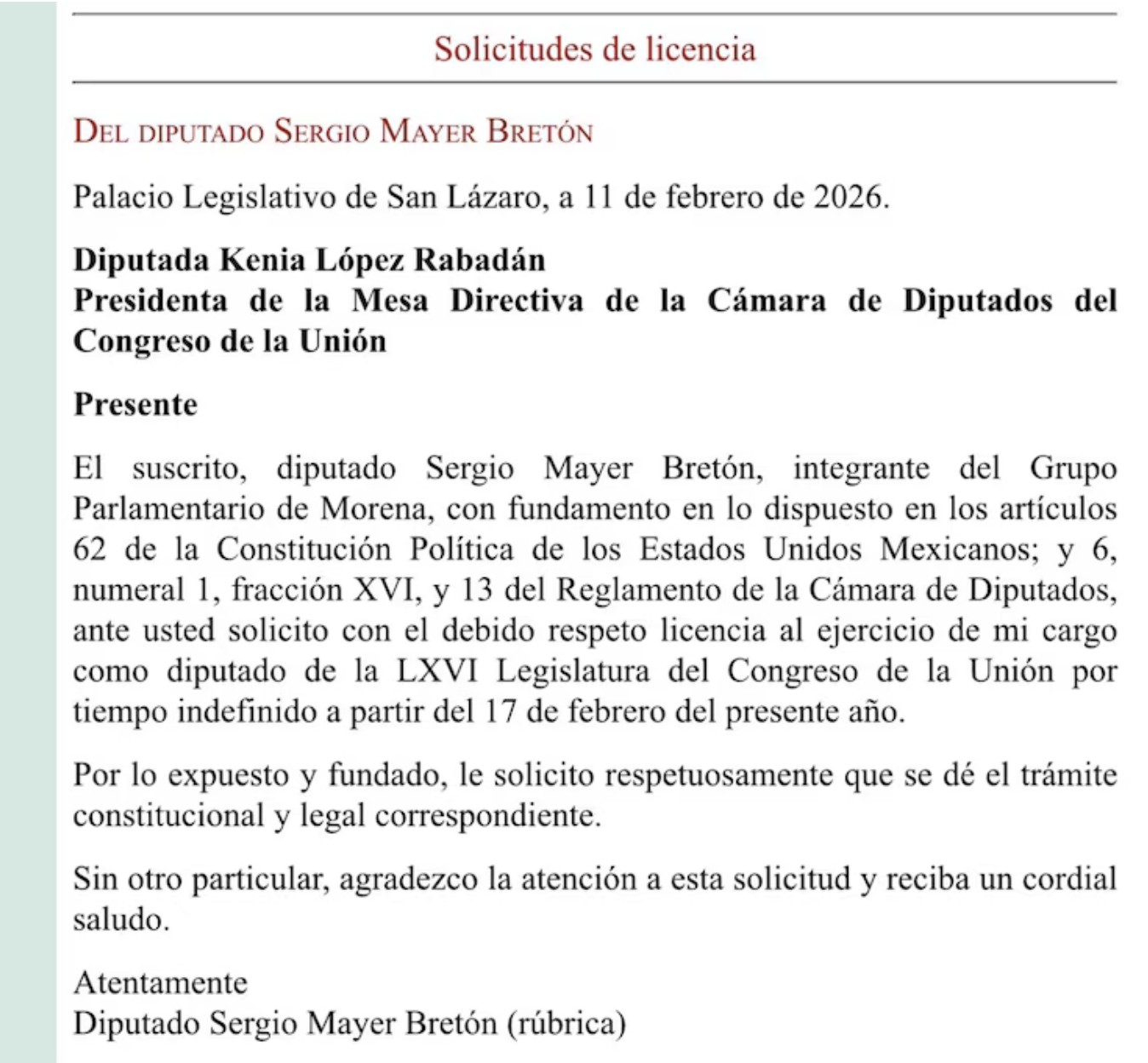 Sergio Mayer pidió licencia para irse a la Casa de los Famosos