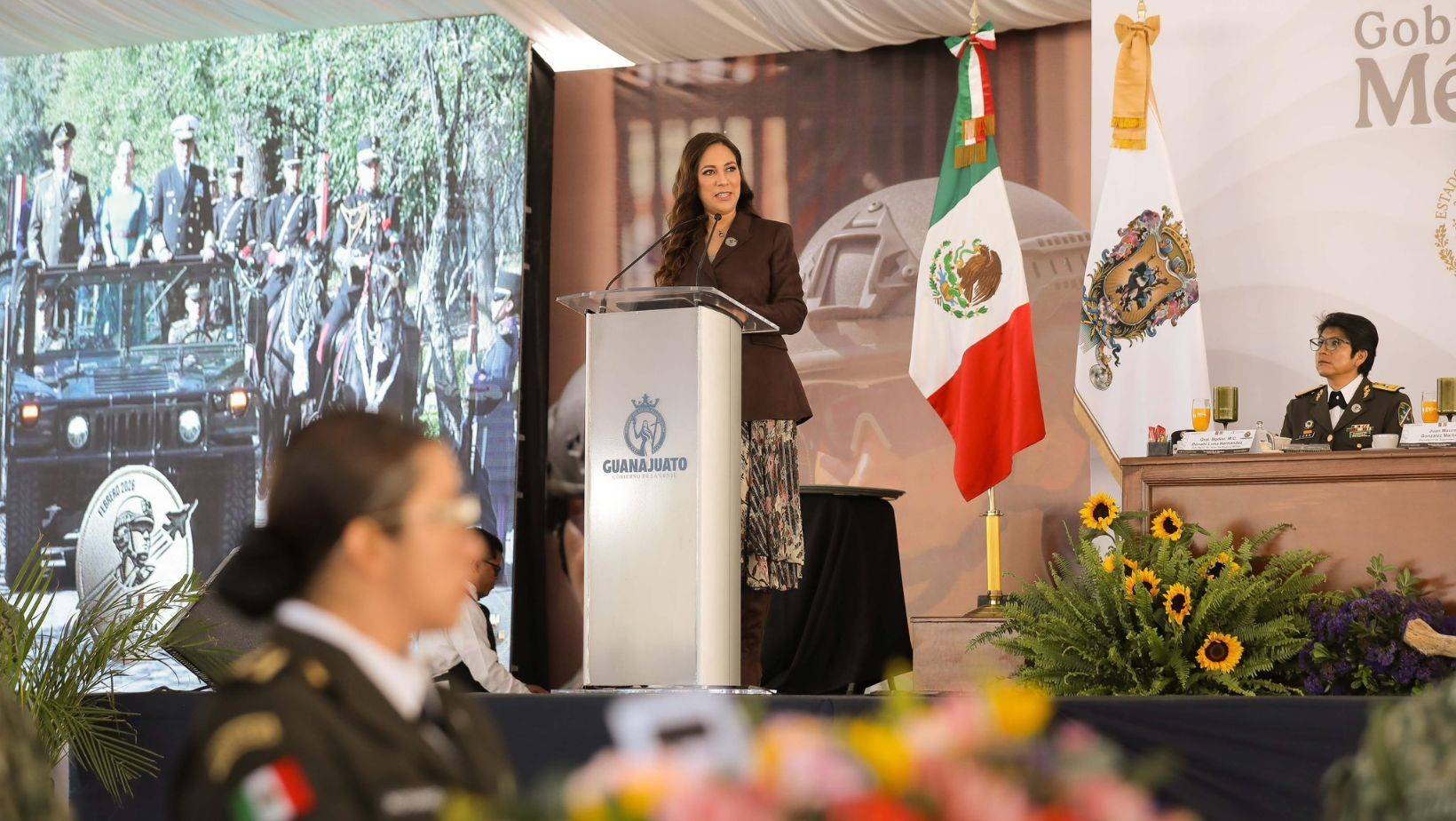 Libia Dennise destaca trabajo del Ejército en Guanajuato por el 113 Aniversario de las Fuerzas Armadas