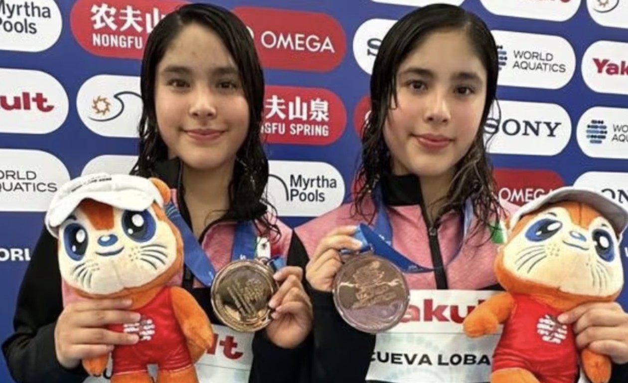 Mía y Lía Cueva Lobato conquistan bronce en la Copa Mundial de Clavados en Montreal