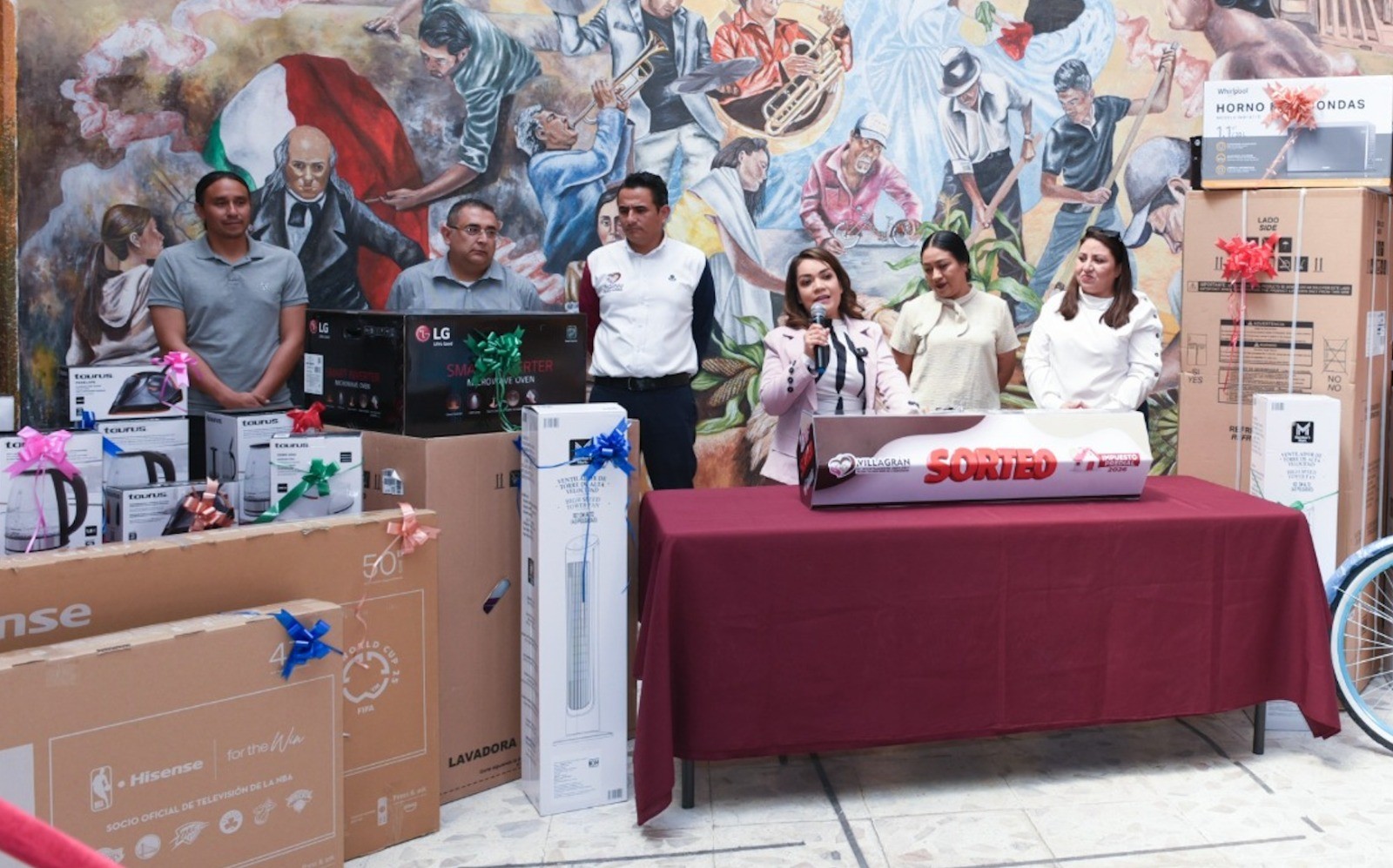 Realizan rifa para 'premiar' a contribuyentes cumplidores en Villagrán