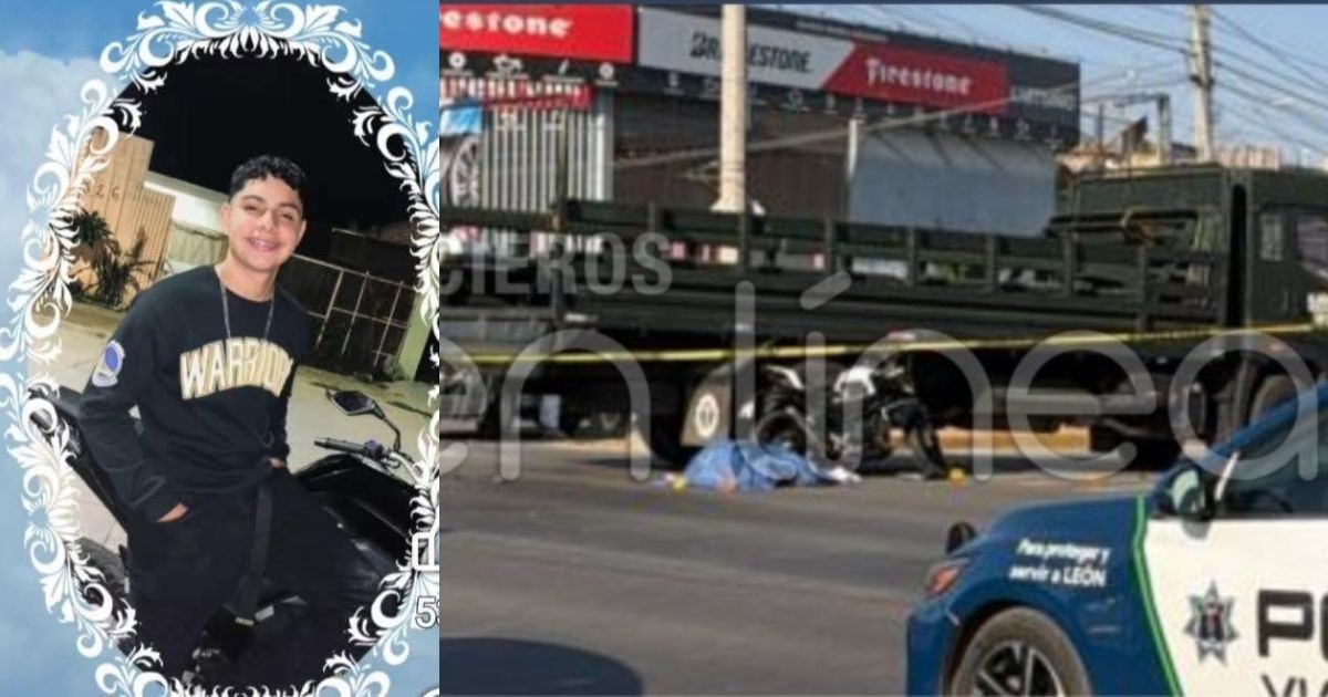 Piden justicia por Abraham, motociclista que murió tras choque con camión del Ejército en León