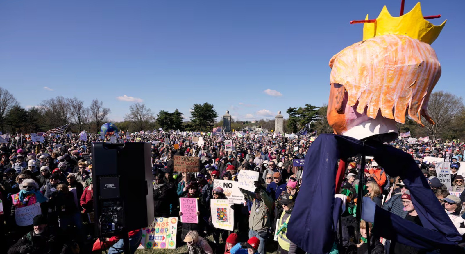'No Kings': miles de estadounidenses salieron a las calles para marchar en contra de Trump