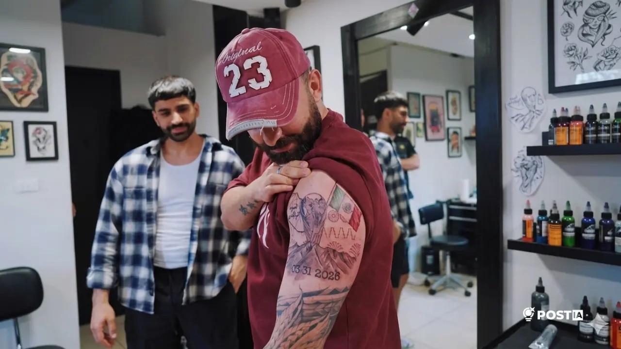 Aficionado de Irak cumple promesa y se tatúa a México tras clasificación al Mundial 2026