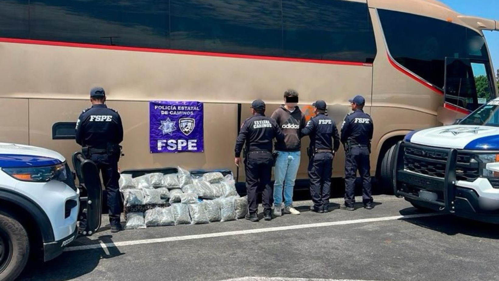 Aseguran droga en Guanajuato en autobús de pasajeros