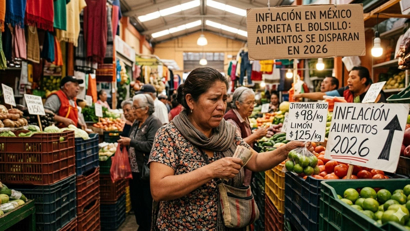 Inflación en México 2026: alimentos y precios al alza