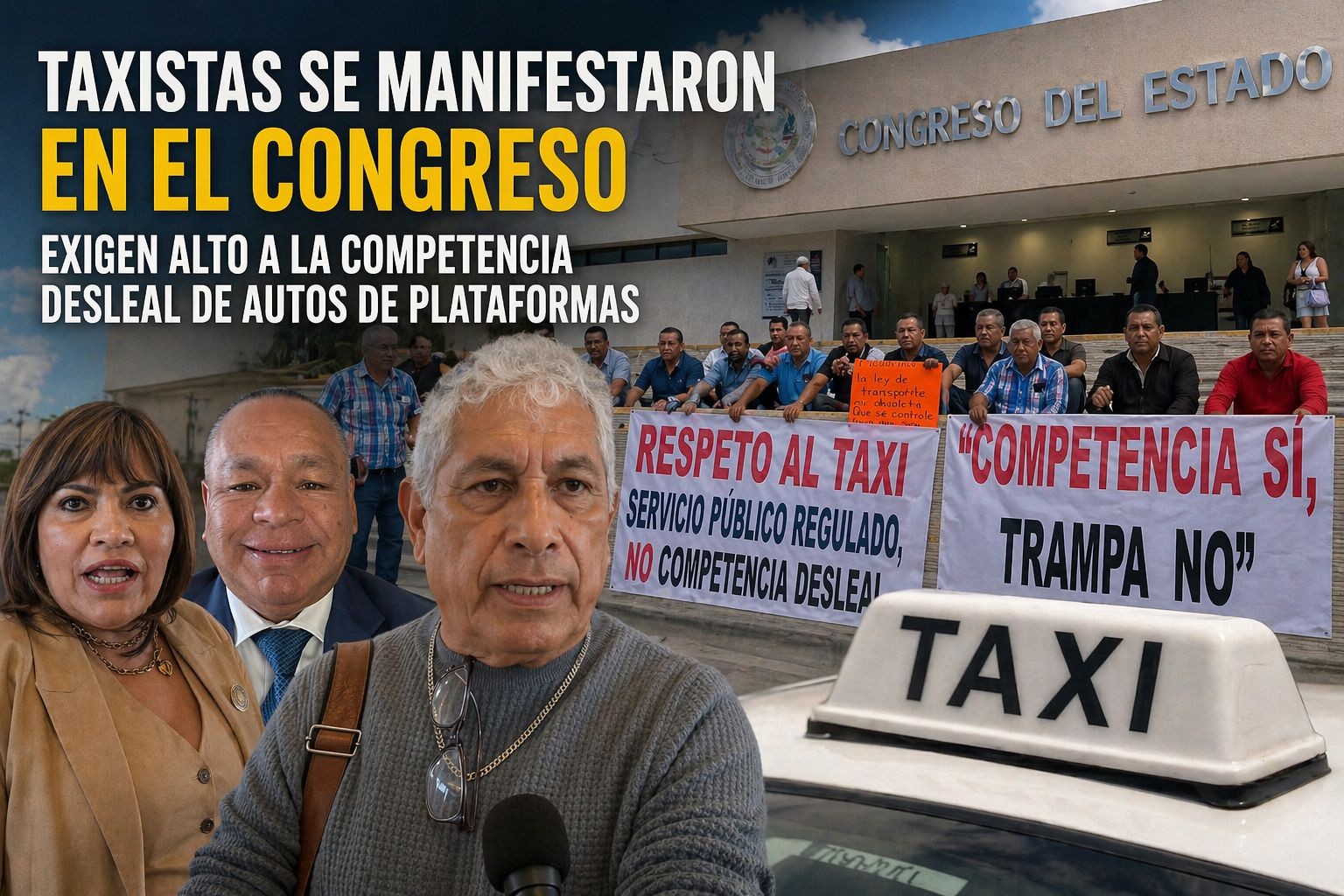 Taxistas protestan en Guanajuato por plataformas
