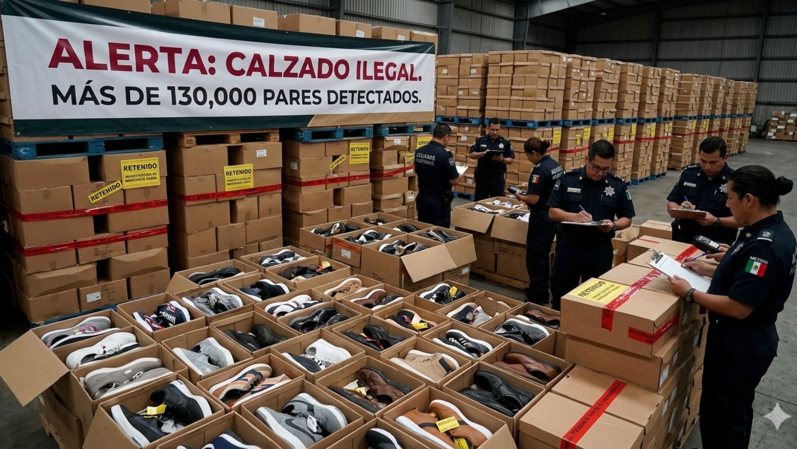 Alerta por calzado ilegal: detectan más de 130 mil pares importados irregularmente
