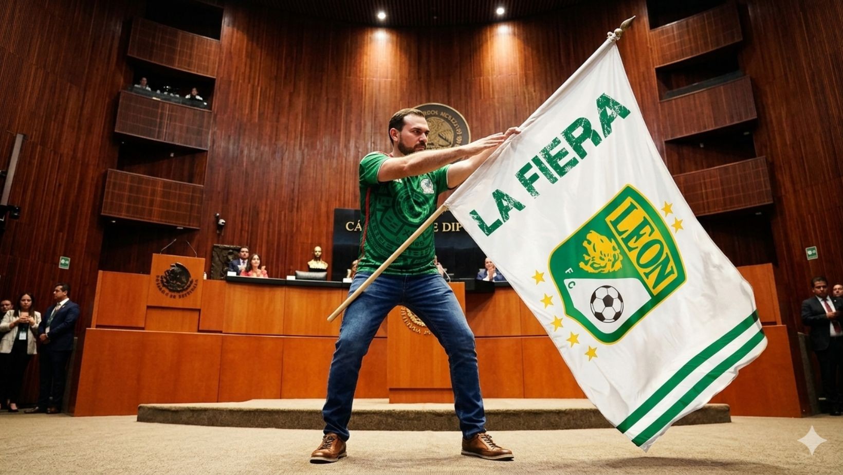 Alan Sahir Márquez defiende al Club León en San Lázaro