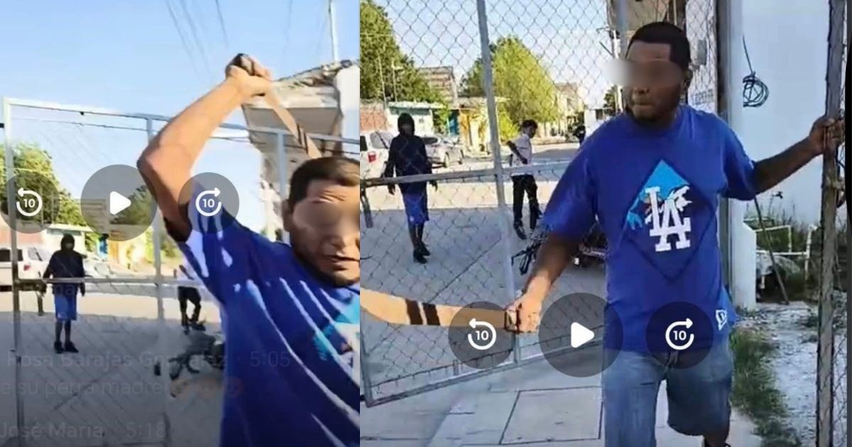 Hombre agrede con machete a mujer durante transmisión en vivo en Romita
