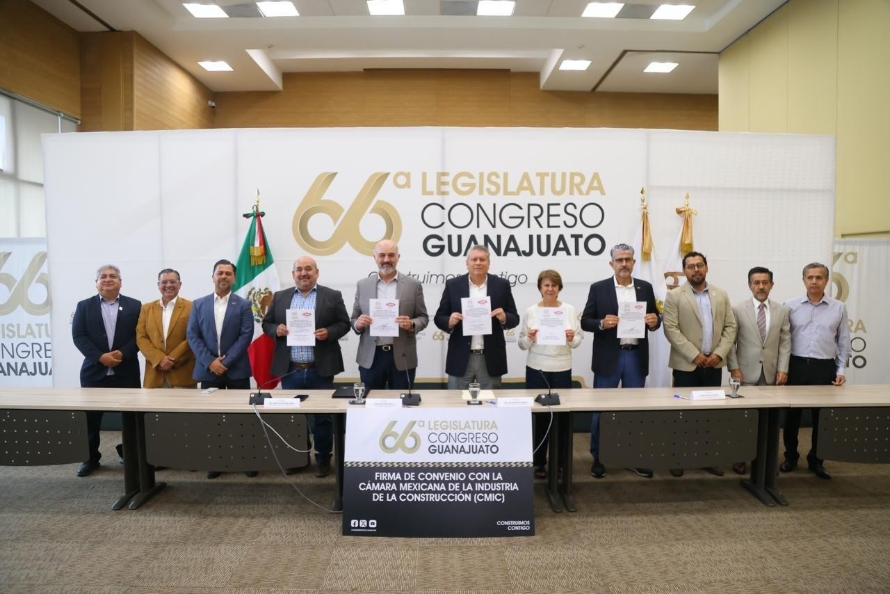 Guanajuato apuesta por la construcción: Congreso y CMIC sellan alianza estratégica para transformar el estado