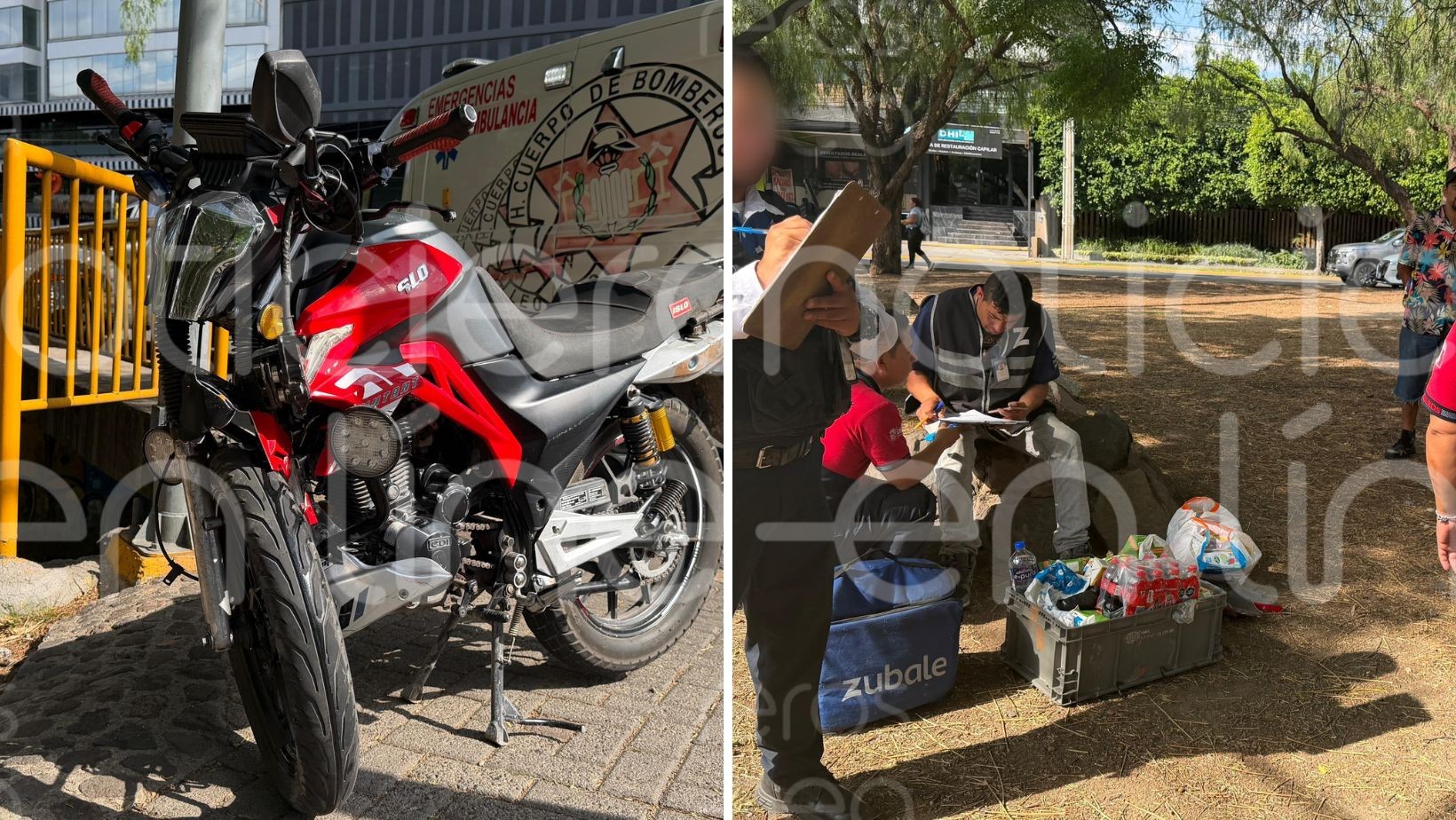 Doble accidente de motociclistas en bulevar Juan Alonso de Torres hoy