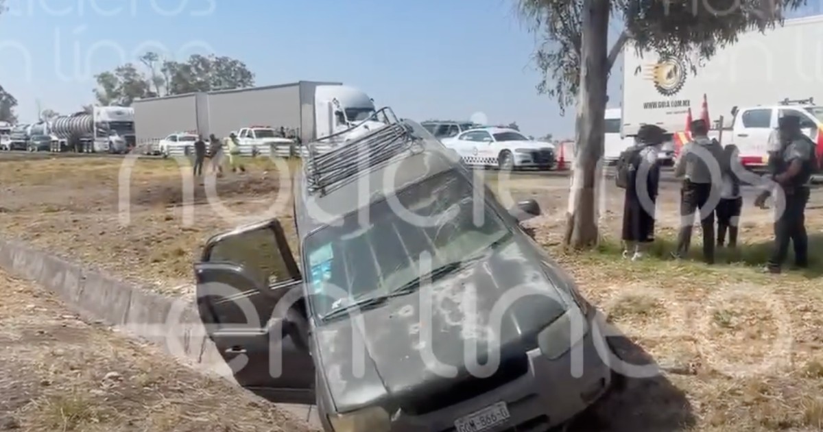 Tráiler provoca accidente en la León–Aguascalientes; tres personas lesionadas, entre ellas un menor de edad