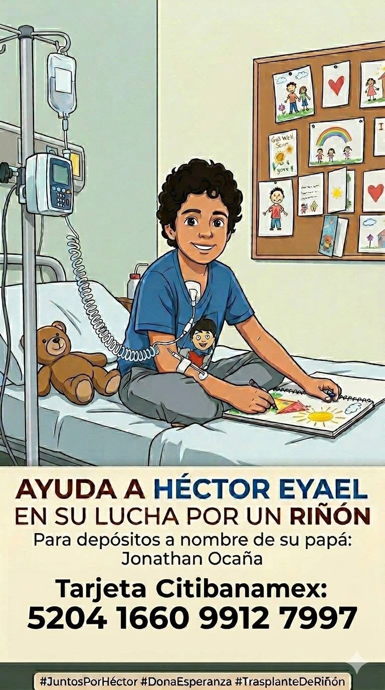Familia pide ayuda para el menor Eyael con falla renal crónica