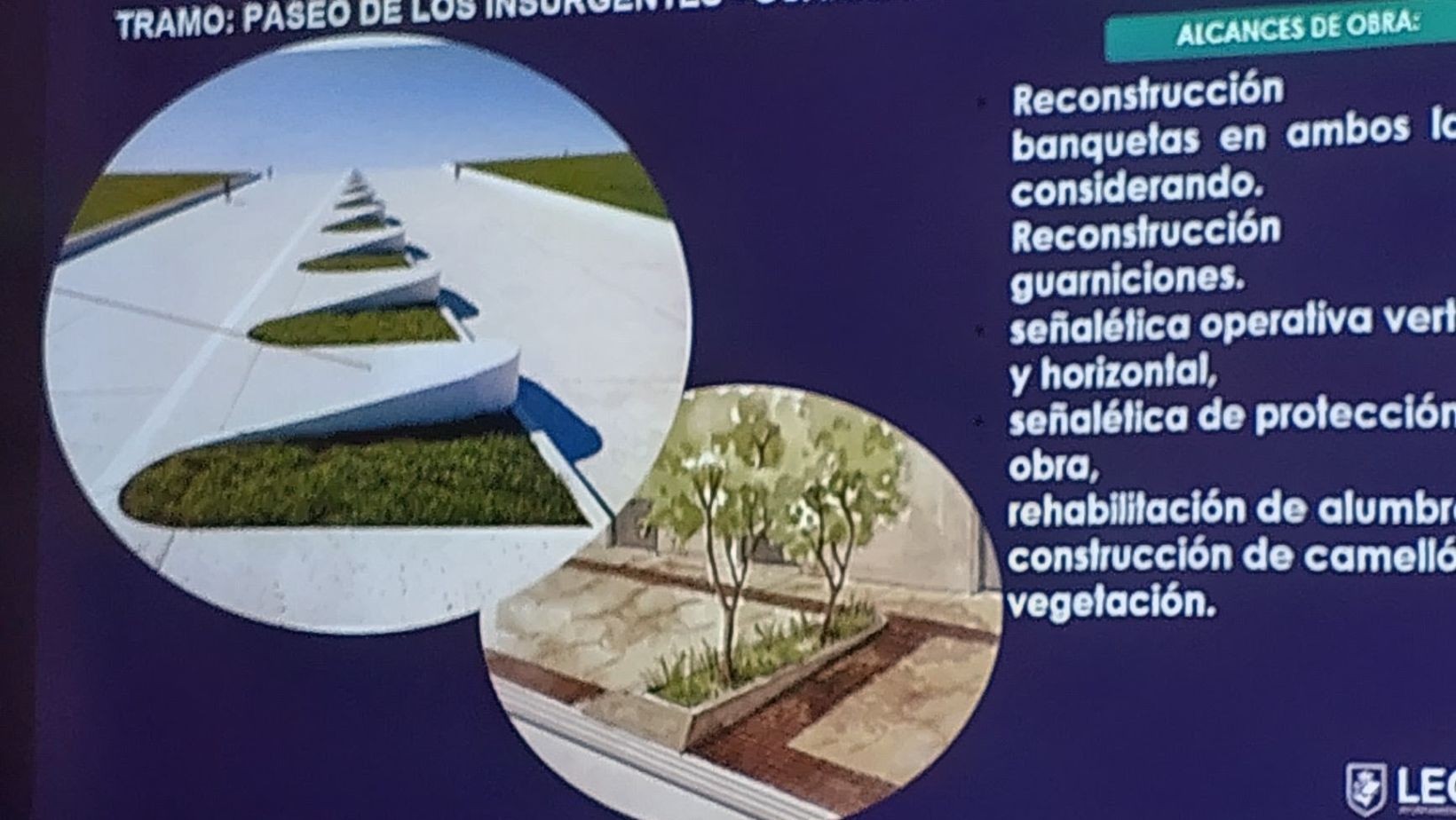 Remodelación en Paseo del Moral: construyen camellón y banquetas Remodelación en Paseo del Moral: construyen camellón y banquetas