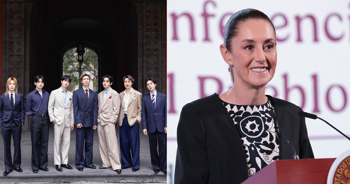 “Eso significa que se la pasaron muy bien“: La reacción de Sheinbaum al video blog de BTS en Palacio Nacional