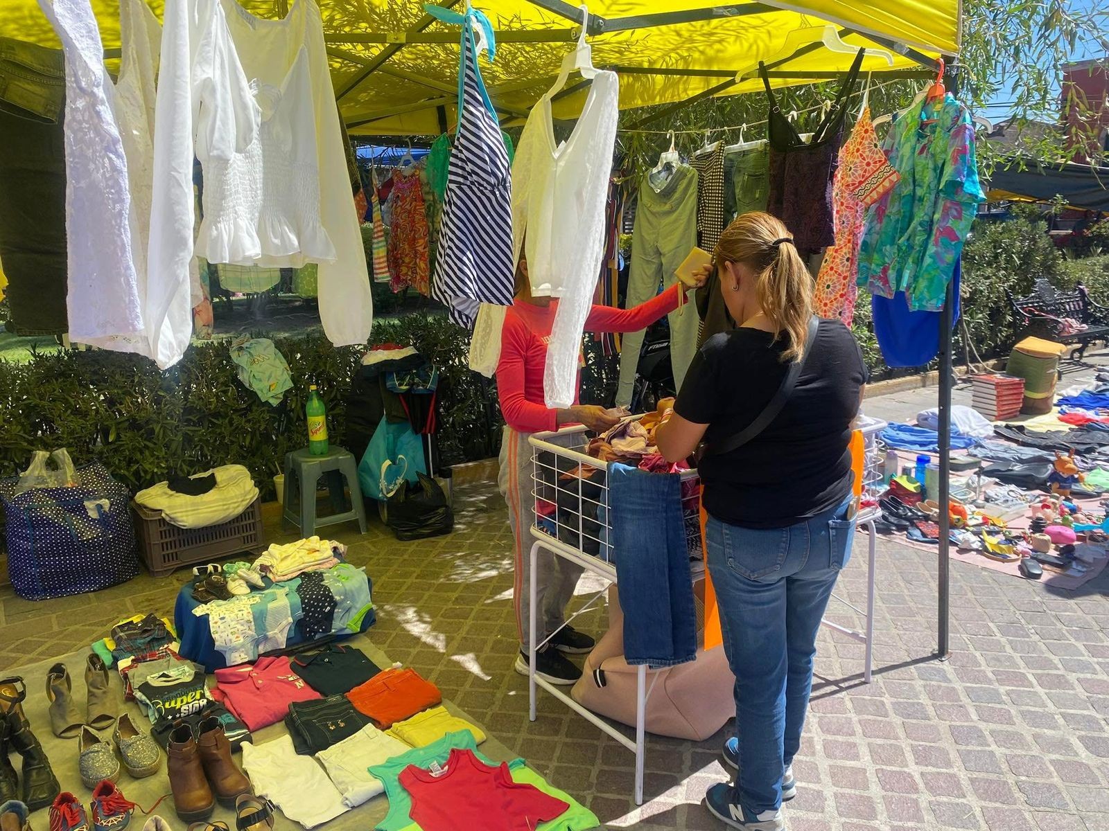 Van contra comerciantes ambulantes en el jardín de San Miguel en León