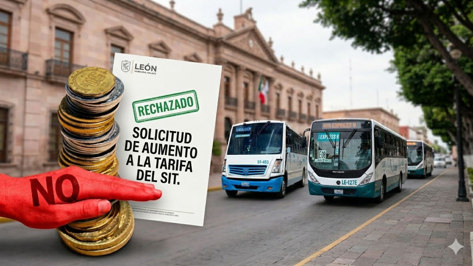León rechaza aumento al transporte por incumplimientos