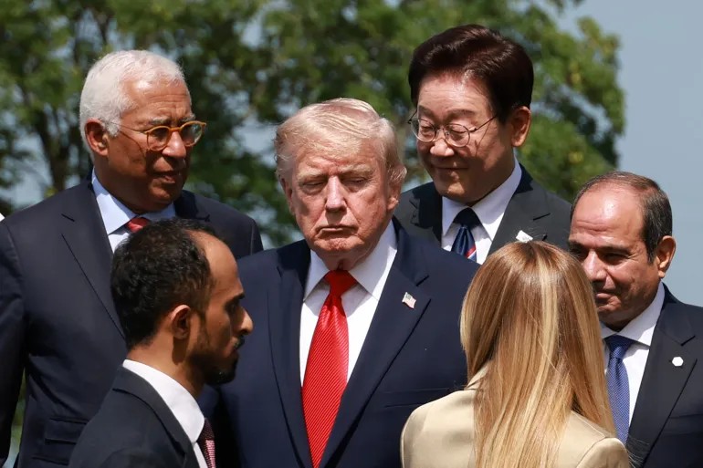Meloni desmiente a Trump tras polémica por supuesta foto en el G7