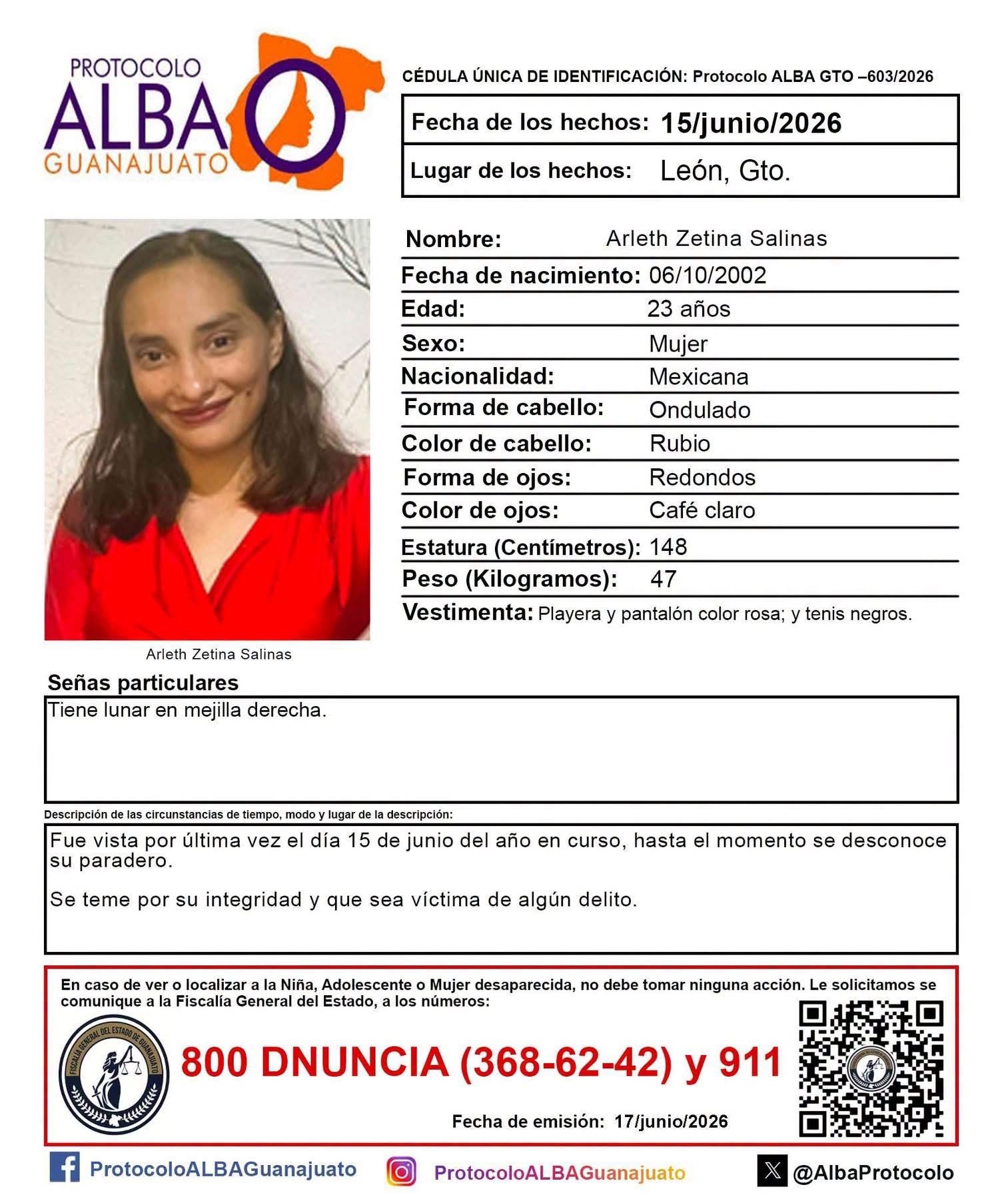 La búsqueda de Arleth sigue; familiares solicitan que el caso sea atendido con urgencia La búsqueda de Arleth sigue; familiares solicitan que el caso sea atendido con urgencia