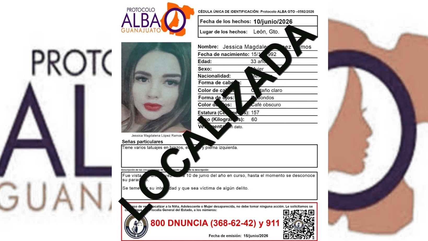 Confirman Fiscalía hallazgo sin vida de Jessica Magdalena; investigan presunto feminicidio