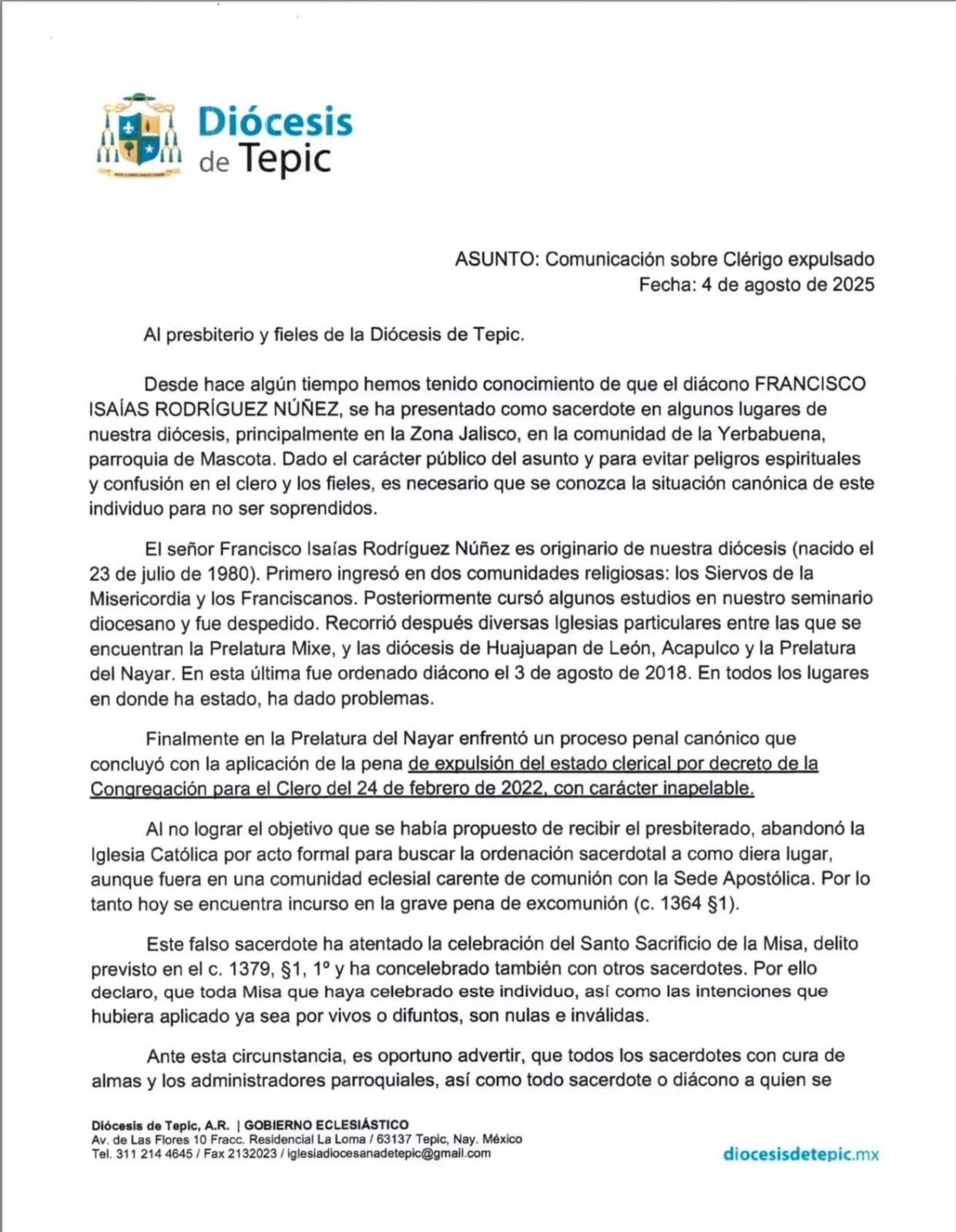 Alertan por falso sacerdote, excomulgado, que da misa en funerarias de León