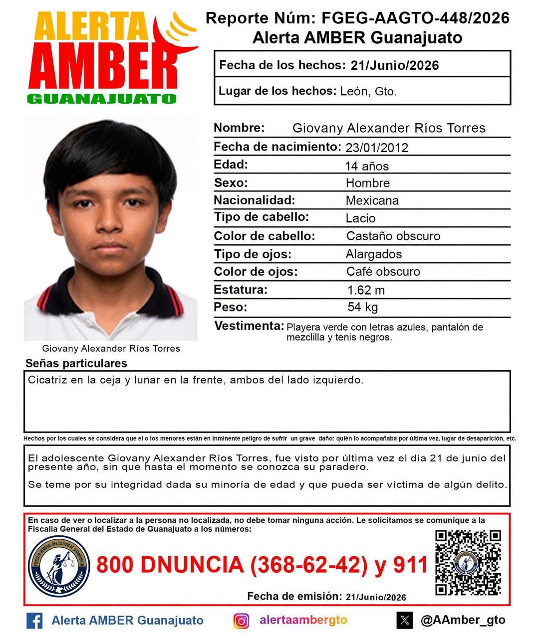 Desaparece Giovany en León; suman tres menores no localizados Desaparece Giovany en León; suman tres menores no localizados