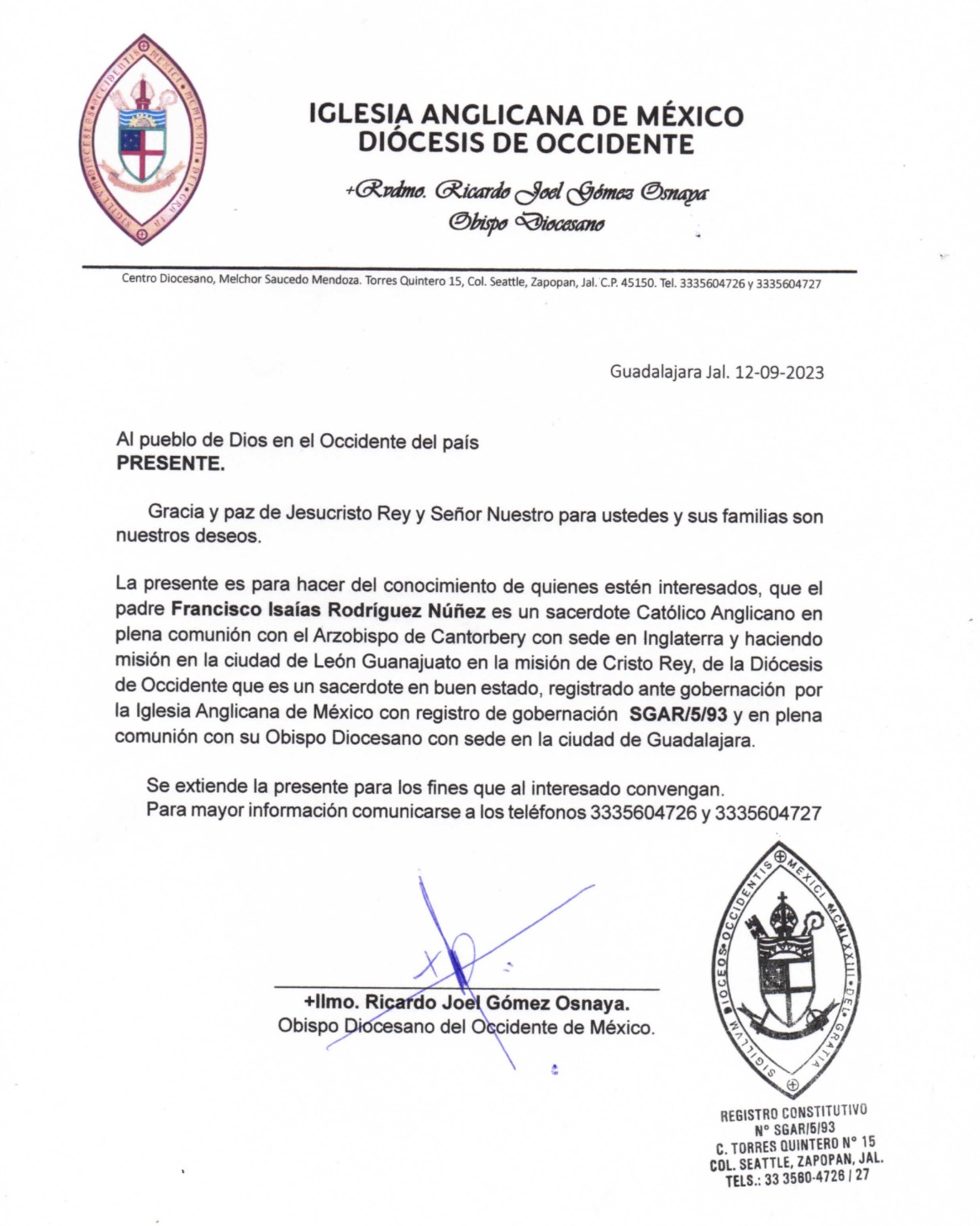 Tras ser señalado como “falso sacerdote”, Francisco Isaías niega excomunión y afirma pertenecer a Iglesia Anglicana