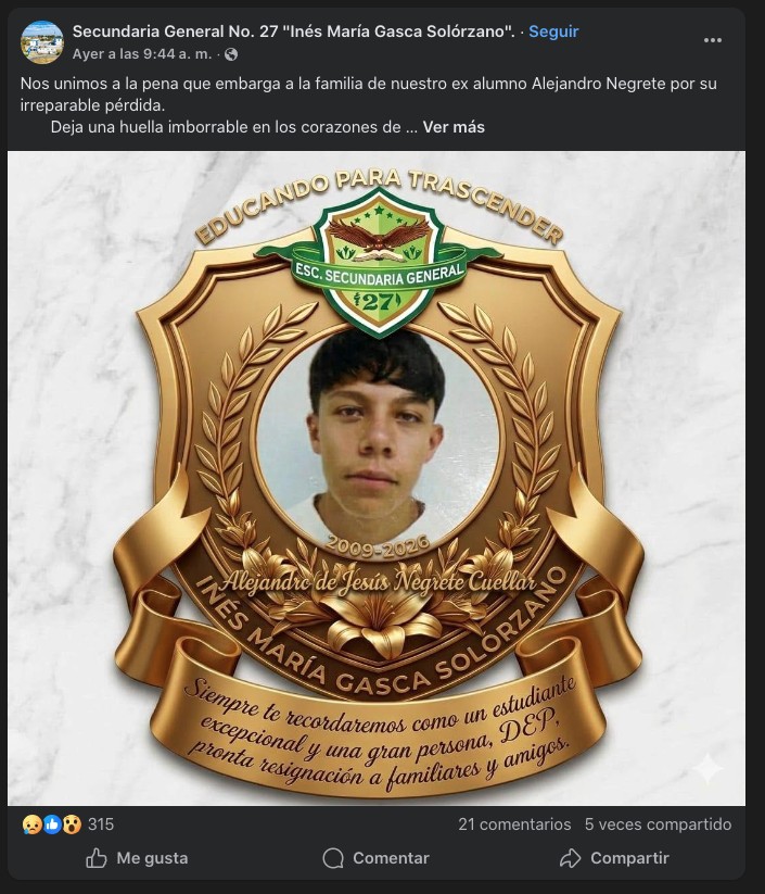 Hallan sin vida a Alejandro Negrete el día de su desaparición