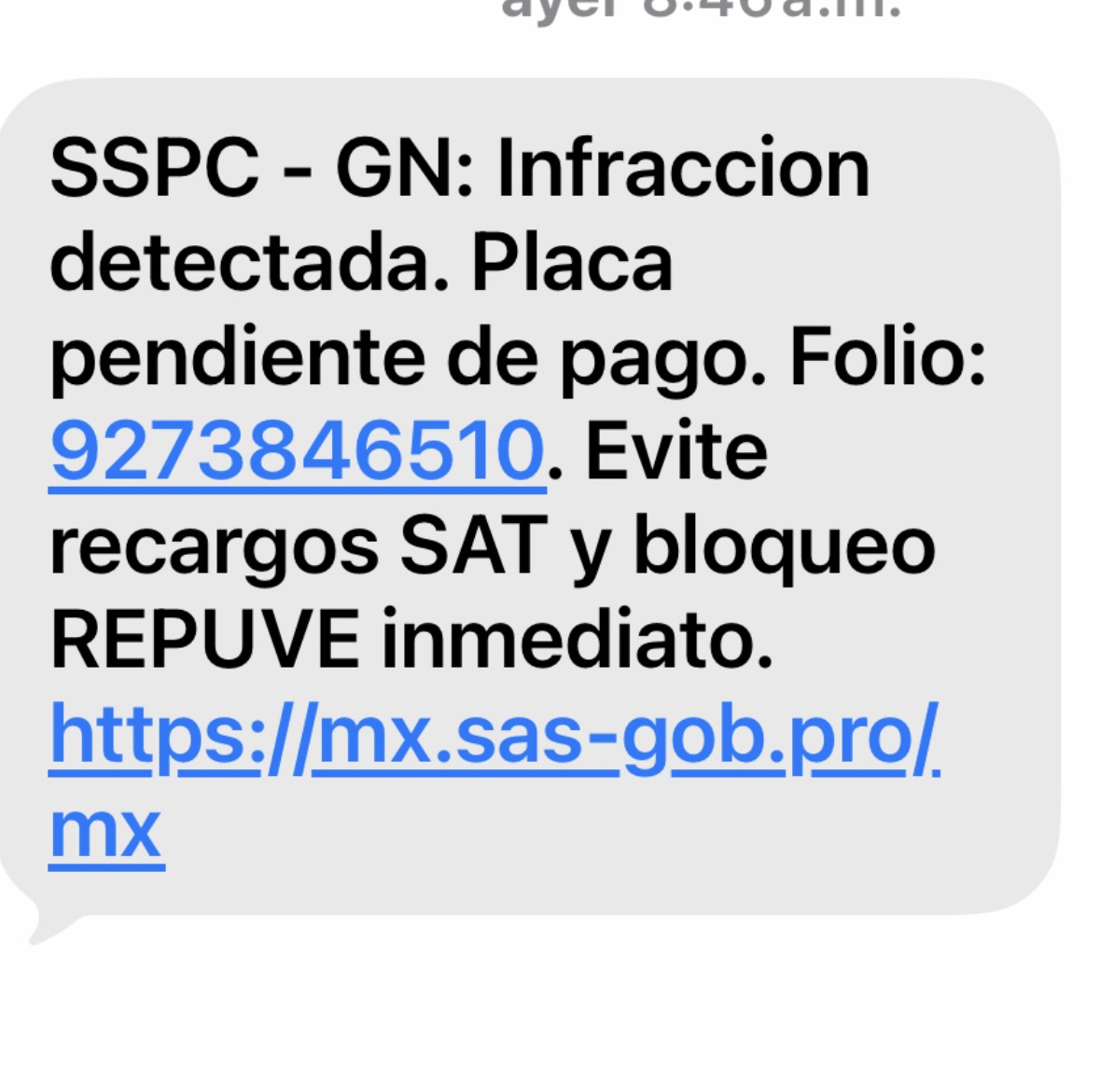 Alertan por fraude con falsas multas enviadas por SMS