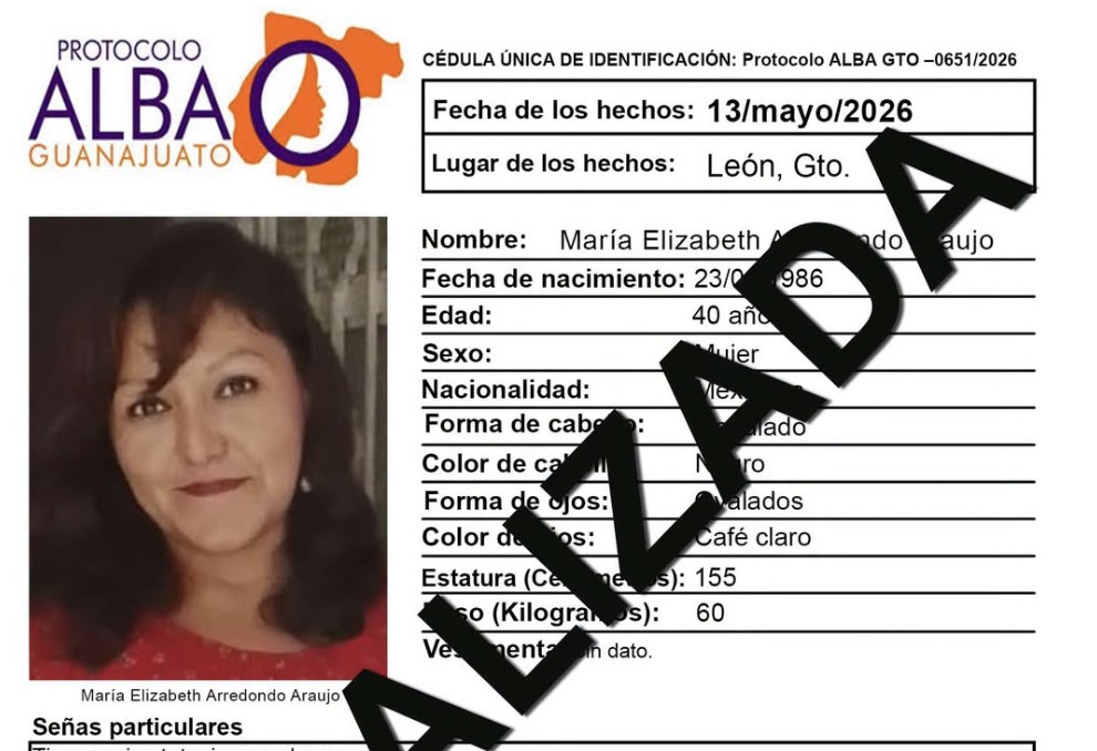 Encuentran sin vida a María Elizabeth tras estar desaparecida desde mayo en León