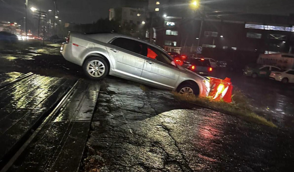 Tormenta provoca caos en Celaya con árboles caídos, apagones y choques