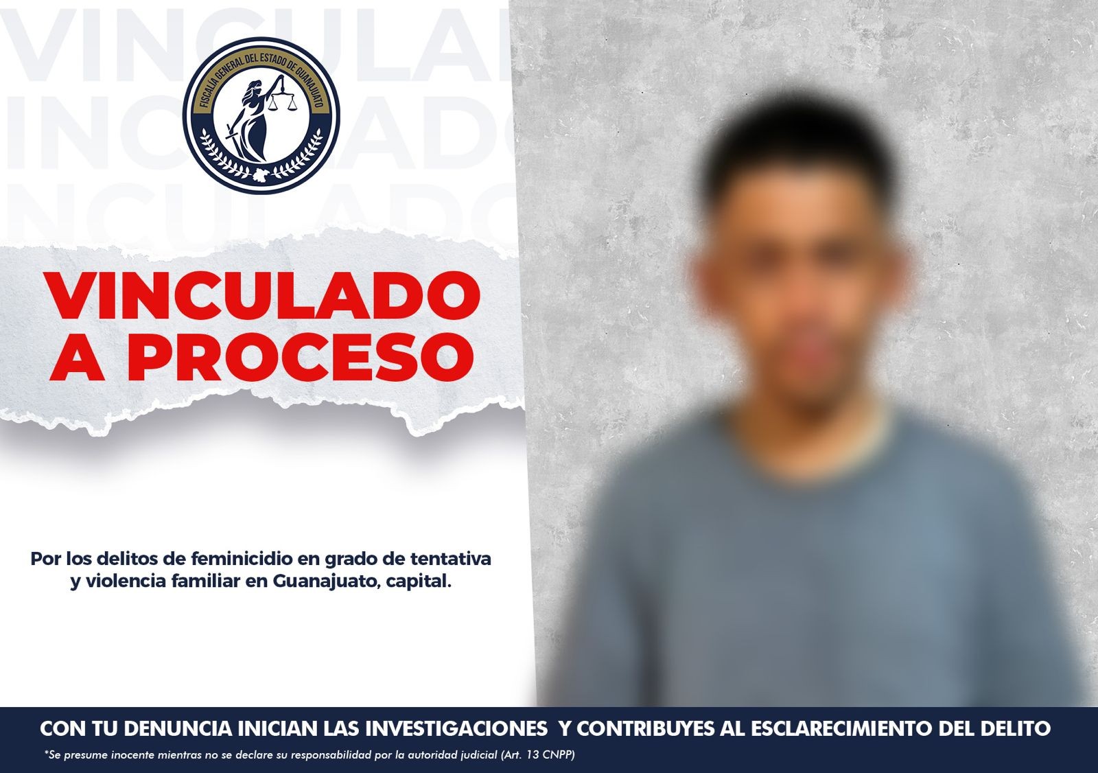 Vinculan a proceso a hombre por intento de feminicidio y violencia familiar en Guanajuato