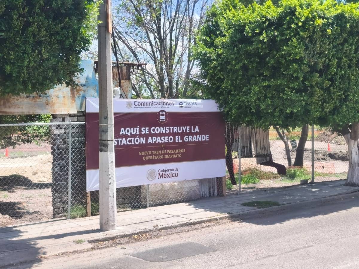 Hasta finales de año empezarán con cierre de calles y desviaciones por obras del tren en Apaseo el Grande