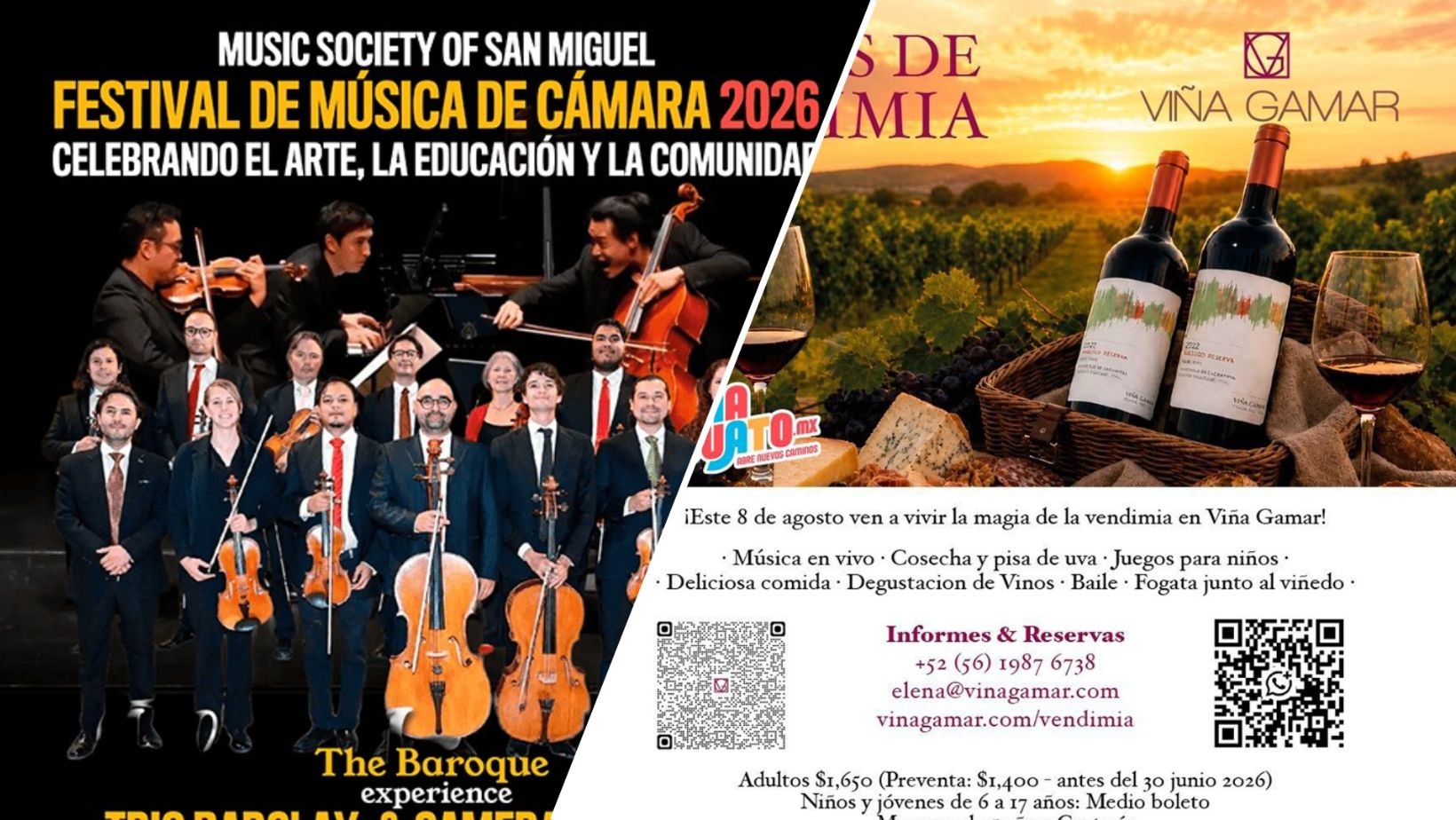 Eventos en Guanajuato: vino, música y gastronomía